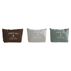 Несессер DKD Home Decor Полотно Зеленый Светло-серый Темно-коричневый Loft (32 x 7 x 22 cm) (3 pcs) цена и информация | Школьные рюкзаки, спортивные сумки | 220.lv