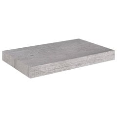 vidaXL Sienas plaukts, betona pelēks, 40x23x3,8cm, MDF cena un informācija | Plaukti | 220.lv