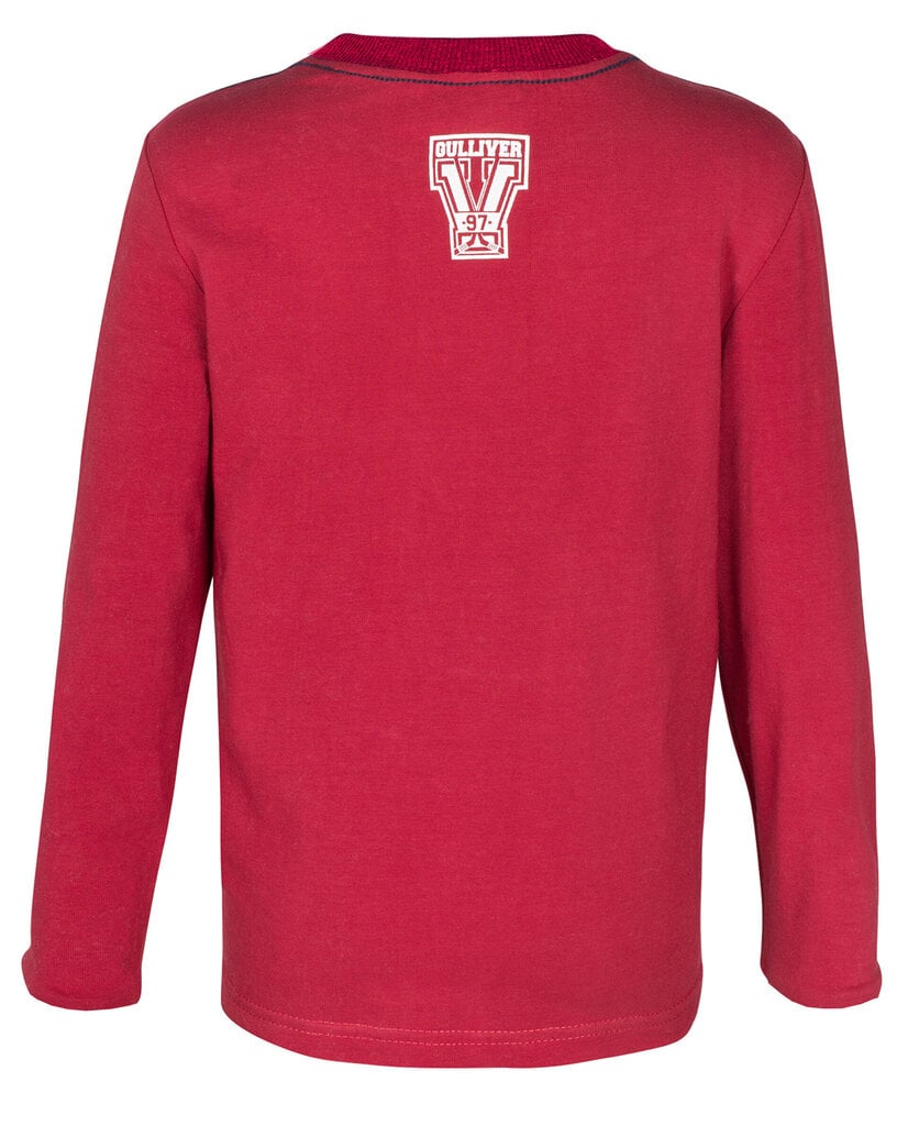 T-krekls ar garām piedurknēm zēniem Gulliver, sarkans cena un informācija | Zēnu krekli | 220.lv