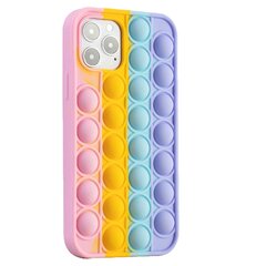 Антистрессовый силиконовый чехол Hallo POP IT для Apple iPhone 13 Pro, розово-голубой цена и информация | Чехлы для телефонов | 220.lv