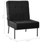 vidaXL Atpūtas krēsls, melnas krāsas, 65x79x87cm, samts цена и информация | Atpūtas krēsli | 220.lv