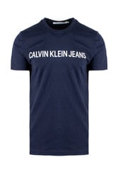 Vīriešu Krekls ar Īsām Piedurknēm Calvin Klein E LIIN SLIM T Tumši Zils цена и информация | Мужские футболки | 220.lv