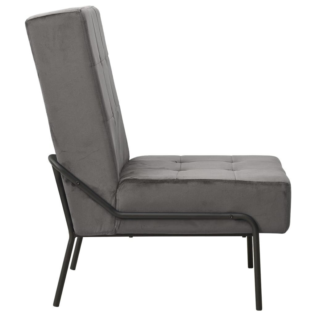 vidaXL Atpūtas krēsls, tumši pelēkas krāsas, 65x79x87cm, samts цена и информация | Atpūtas krēsli | 220.lv