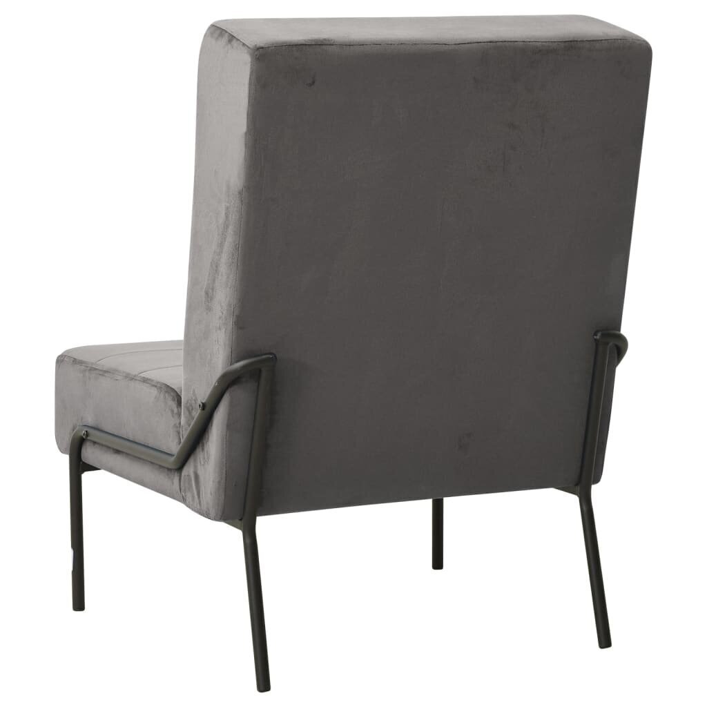 vidaXL Atpūtas krēsls, tumši pelēkas krāsas, 65x79x87cm, samts цена и информация | Atpūtas krēsli | 220.lv