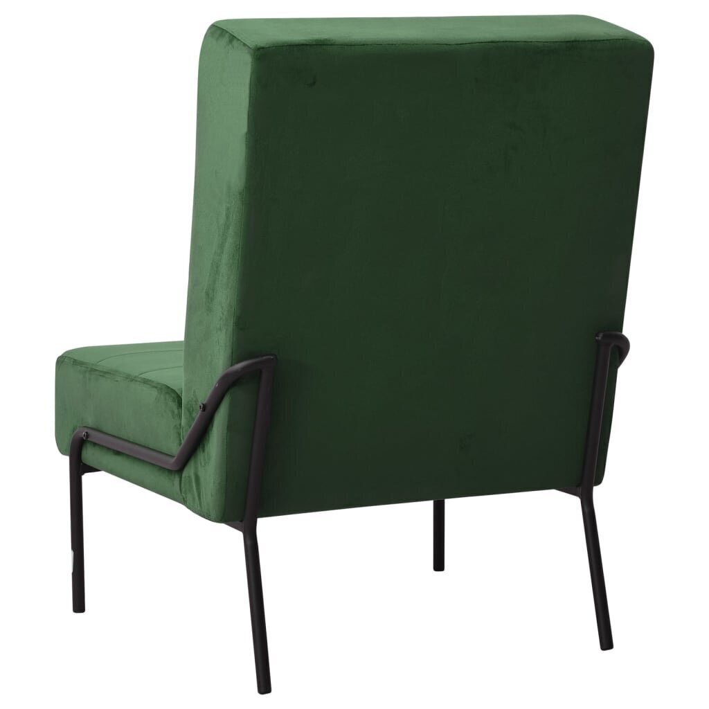 vidaXL Atpūtas krēsls, tumši zaļas krāsas, 65x79x87cm, samts cena un informācija | Atpūtas krēsli | 220.lv