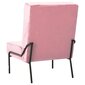 vidaXL Atpūtas krēsls, rozā krāsas, 65x79x87cm, samts цена и информация | Atpūtas krēsli | 220.lv