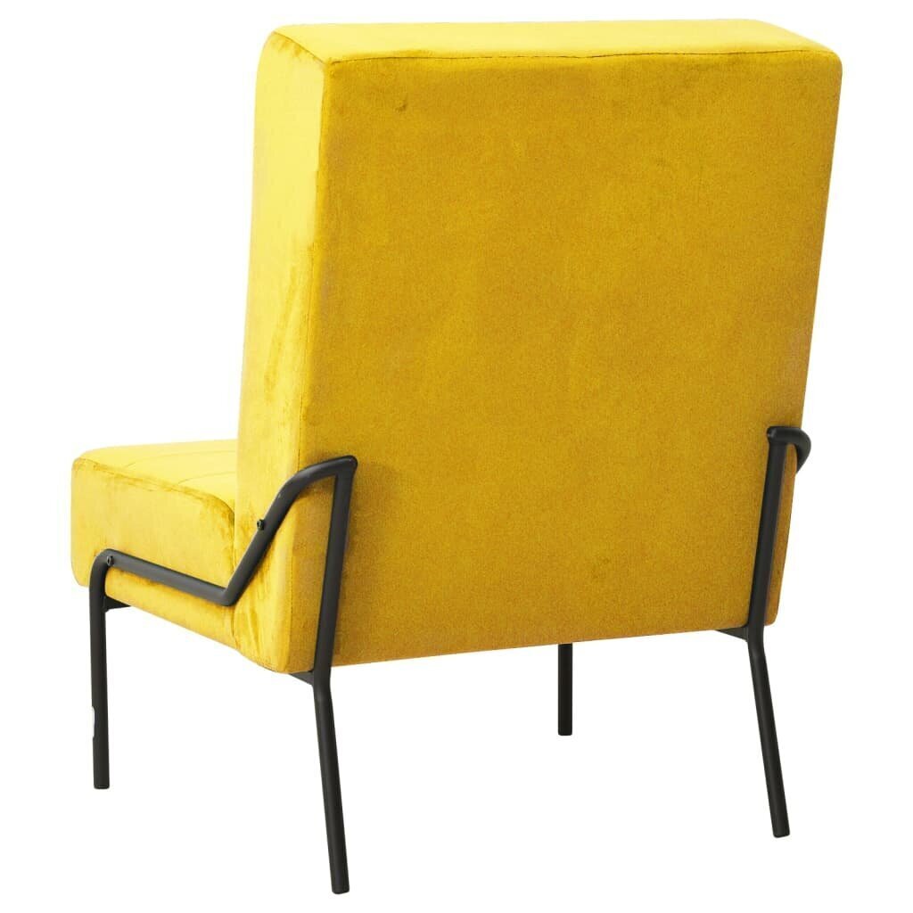 vidaXL Atpūtas krēsls, sinepju dzeltenas krāsas, 65x79x87cm, samts cena un informācija | Atpūtas krēsli | 220.lv