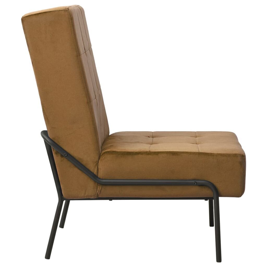 vidaXL Atpūtas krēsls, brūnas krāsas, 65x79x87cm, samts цена и информация | Atpūtas krēsli | 220.lv
