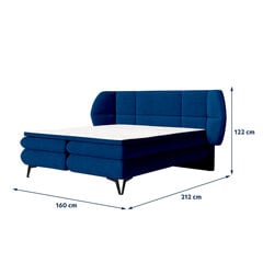 Кровать Selsey Cermone, 160x200 см, синяя цена и информация | Кровати | 220.lv