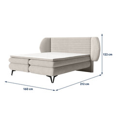 Кровать Selsey Cermone 3, 160x200 см, светло-бежевый цена и информация | Кровати | 220.lv