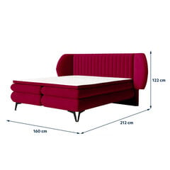 Кровать Selsey Cermone 2, 160x200 см, красная цена и информация | Кровати | 220.lv