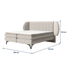 Кровать Selsey Cermone 2, 180x200 см, бежевая цена и информация | Кровати | 220.lv