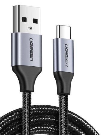 Ugreen USB - USB Type C cable Quick Charge 3.0 3A 2m gray (60128) cena un informācija | Kabeļi un vadi | 220.lv