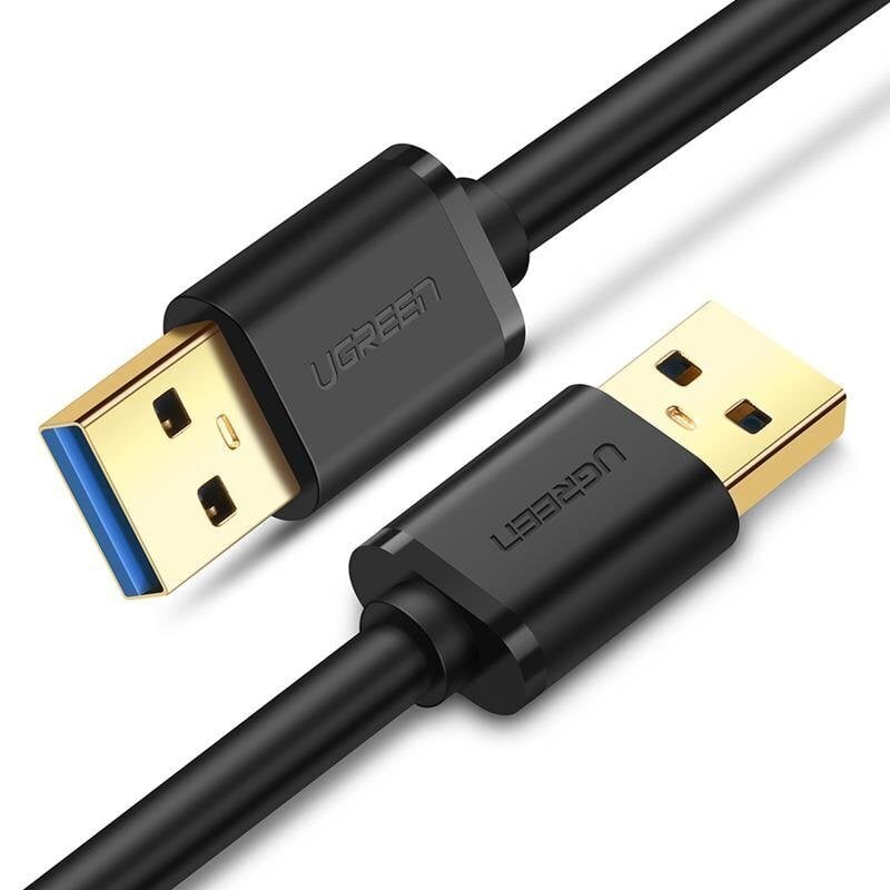 Ugreen USB - USB (male - USB 3.2 Gen 1) cable 1 m black (US128 10370) цена и информация | Kabeļi un vadi | 220.lv