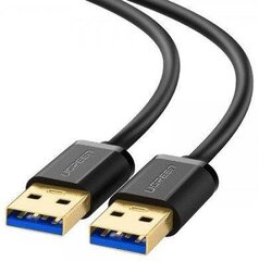 Ugreen USB - USB (male - USB 3.2 Gen 1) cable 1 m black (US128 10370) cena un informācija | Kabeļi un vadi | 220.lv