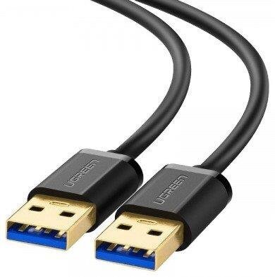 Ugreen USB - USB (male - USB 3.2 Gen 1) cable 1 m black (US128 10370) цена и информация | Kabeļi un vadi | 220.lv