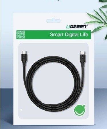 USB-C PD cable UGREEN Power Delivery 60W 1m (black) cena un informācija | Kabeļi un vadi | 220.lv