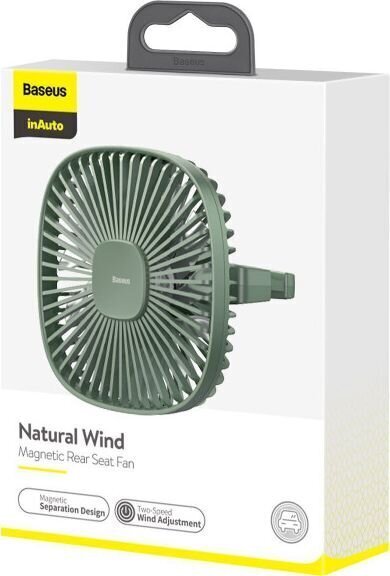 Car fan / fan Baseus Natural Wind (green) cena un informācija | Auto 12V el. piederumi | 220.lv