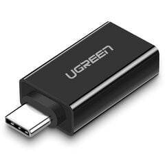 UGREEN US173 USB-A 3.0 to USB-C 3.1 Adapter (black) цена и информация | Адаптеры и USB разветвители | 220.lv