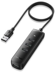 UGREEN CM416 4in1 USB to 4x USB adapter (black) cena un informācija | Adapteri un USB centrmezgli | 220.lv