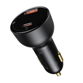 Baseus Superme Car charger, USB, USB-C, 100W + USB-C cable (black) цена и информация | Зарядные устройства для телефонов | 220.lv