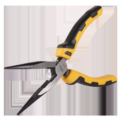 Long Nose Pliers 8" Deli Tools EDL2108 (yellow) cena un informācija | Rokas instrumenti | 220.lv