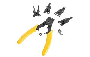 Circlip Pliers 6" Deli Tools EDL104506 (yellow) cena un informācija | Rokas instrumenti | 220.lv