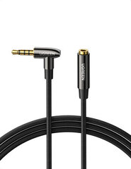UGREEN AV188 mini jack 3.5mm AUX elbow cable, 2m (black) cena un informācija | Savienotājkabeļi | 220.lv