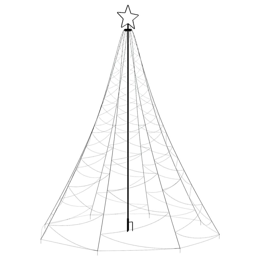 Kalėdų eglutė su metaliniu stulpu, 3 m cena un informācija | Mākslīgās egles, vainagi, statīvi | 220.lv