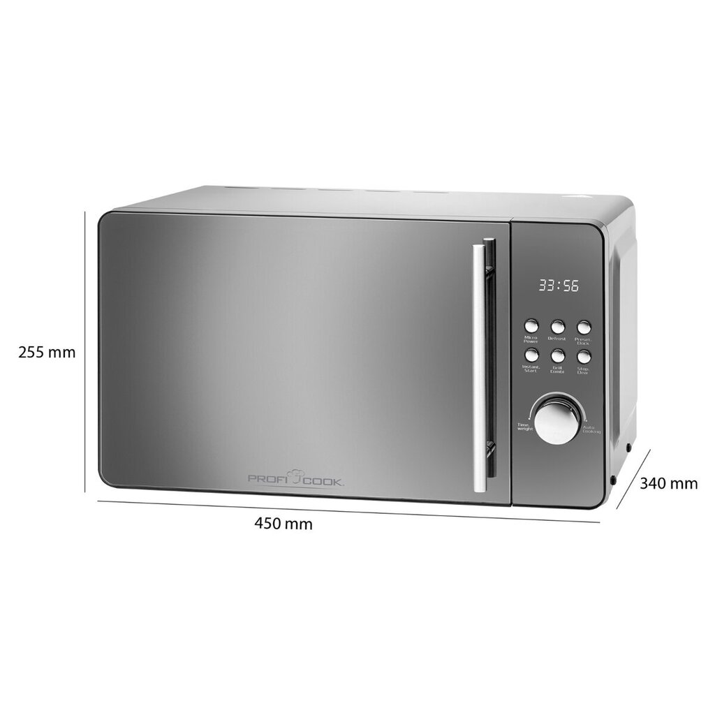 ProfiCook MWG1175S mikroviļņu krāsns, 20 L cena un informācija | Mikroviļņu krāsnis | 220.lv