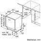 Iebūvējama trauku mazgājamā mašīna Bosch SMD6ZCX50E, platums 60cm A+++ цена и информация | Trauku mazgājamās mašīnas | 220.lv