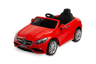 Vienvietīgs bērnu elektroauto Mercedes-Benz S63 AMG, sarkans cena un informācija | Elektromobīļi bērniem | 220.lv