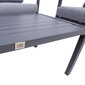 Dārza mēbeļu komplekts ADRIO galds, dīvāns un 2 krēsli, tumši pelēks cena un informācija | Dārza mēbeļu komplekti | 220.lv