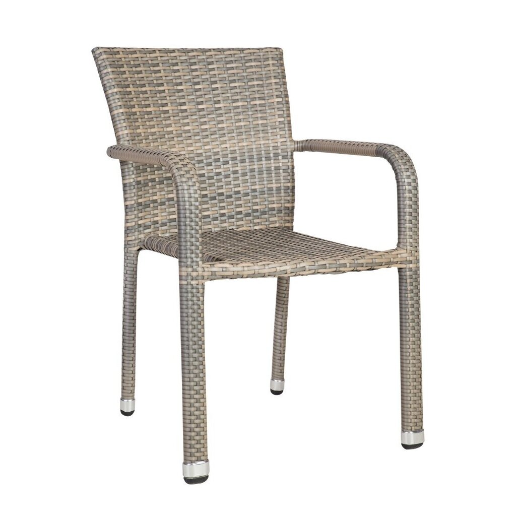 Dārza mēbeļu komplekts Larache III galds un 4 krēsli (999821560), pelēks/caurspīdīgs stikls цена и информация | Dārza mēbeļu komplekti | 220.lv