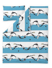 Gultas veļas komplekts Delfiinimuumi 120 x 160 cm + spilvendrāna 40 x 60 cm cena un informācija | Gultas veļas komplekti | 220.lv