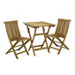 Balkona komplekts FINLAY, galds un 2 krēsli (13181), 60x60xH72cm, saliekams, koks: akācija, apdare: piesūcināts ar eļļu cena un informācija | Dārza mēbeļu komplekti | 220.lv