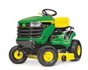 Mauriņa traktors ar hidrostatisko pārnesumkārbu JOHN DEERE X107, 4000m2 цена и информация | Садовые тракторы | 220.lv