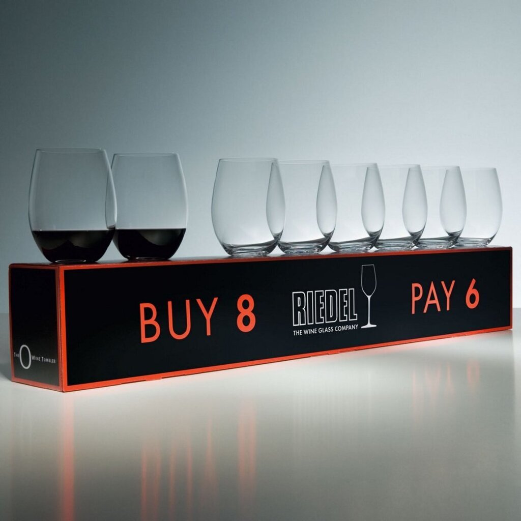 Riedel O-Cabernet sarkanvīna glāzes, 8 gab. cena un informācija | Glāzes, krūzes, karafes | 220.lv