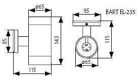 Светильник Kanlux BART EL-235/2x35W GU10 230V IP54, серый цена и информация | Уличное освещение | 220.lv