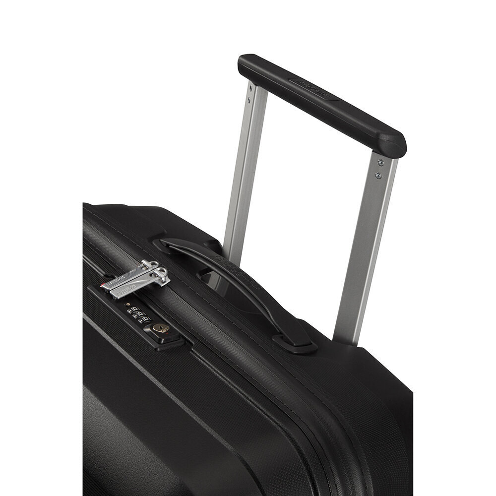 American Tourister vidējā lieluma ceļojumu koferis Airconic-Spinner 67/24, melns цена и информация | Koferi, ceļojumu somas | 220.lv