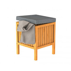 Скамья для ванной, бамбук, с подушкой и корзиной для белья, EISL, Австрия цена и информация | Аксессуары для ванной комнаты | 220.lv