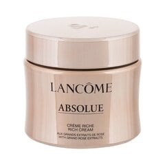 Ikdienas barojošs atjaunojošs sejas krēms ar rozes ekstraktu Lancome Absolue Rich Cream With Grand Rose Extracts 60 ml цена и информация | Наносите на чистую кожу лица. Подержите около 10-15 минут и смойте водой. | 220.lv