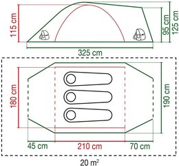 Telts Coleman Hayden 3 cena un informācija | Teltis | 220.lv