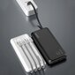 Dudao K6Pro Universal 10000mAh Power Bank with USB Cable, USB Type C, Lightning white (K6Pro-white) cena un informācija | Lādētāji-akumulatori (Power bank) | 220.lv