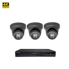 Камера видеонаблюдения 8 MP Dome VAI2385HKB + комплект Hikvision NVR 7604 цена и информация | Камеры видеонаблюдения | 220.lv