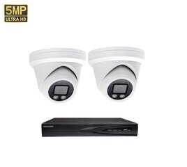 5 MP pilnkrāsu videokamera - 5MP Dome VAI2346HKB + Hikvision NVR 7604, komplekts cena un informācija | Novērošanas kameras | 220.lv