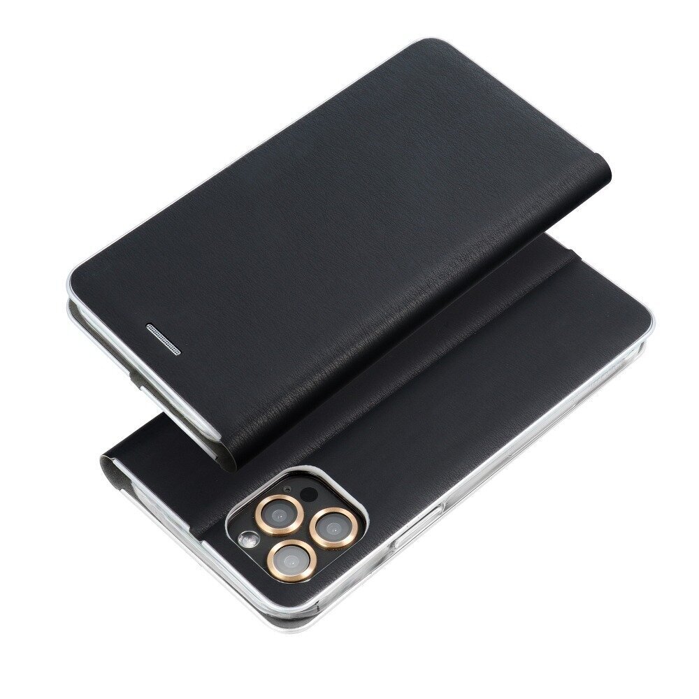 Samsung Galaxy A03s maciņš Luna Book Silver, melns cena un informācija | Telefonu vāciņi, maciņi | 220.lv