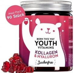 Bears with Benefits Youth Vitamins želejas lācīši bez cukura ar kolagēnu un hialuronskābi 90 gab. cena un informācija | Vitamīni, preparāti, uztura bagātinātāji skaistumam | 220.lv