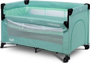 Детская кроватка - манеж для путешествий Caretero Esti, Mint цена и информация | Манежи | 220.lv