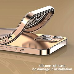 Matte soft case camera protection (electroplated) Apple iPhone 12 zelta (gold) cena un informācija | Telefonu vāciņi, maciņi | 220.lv
